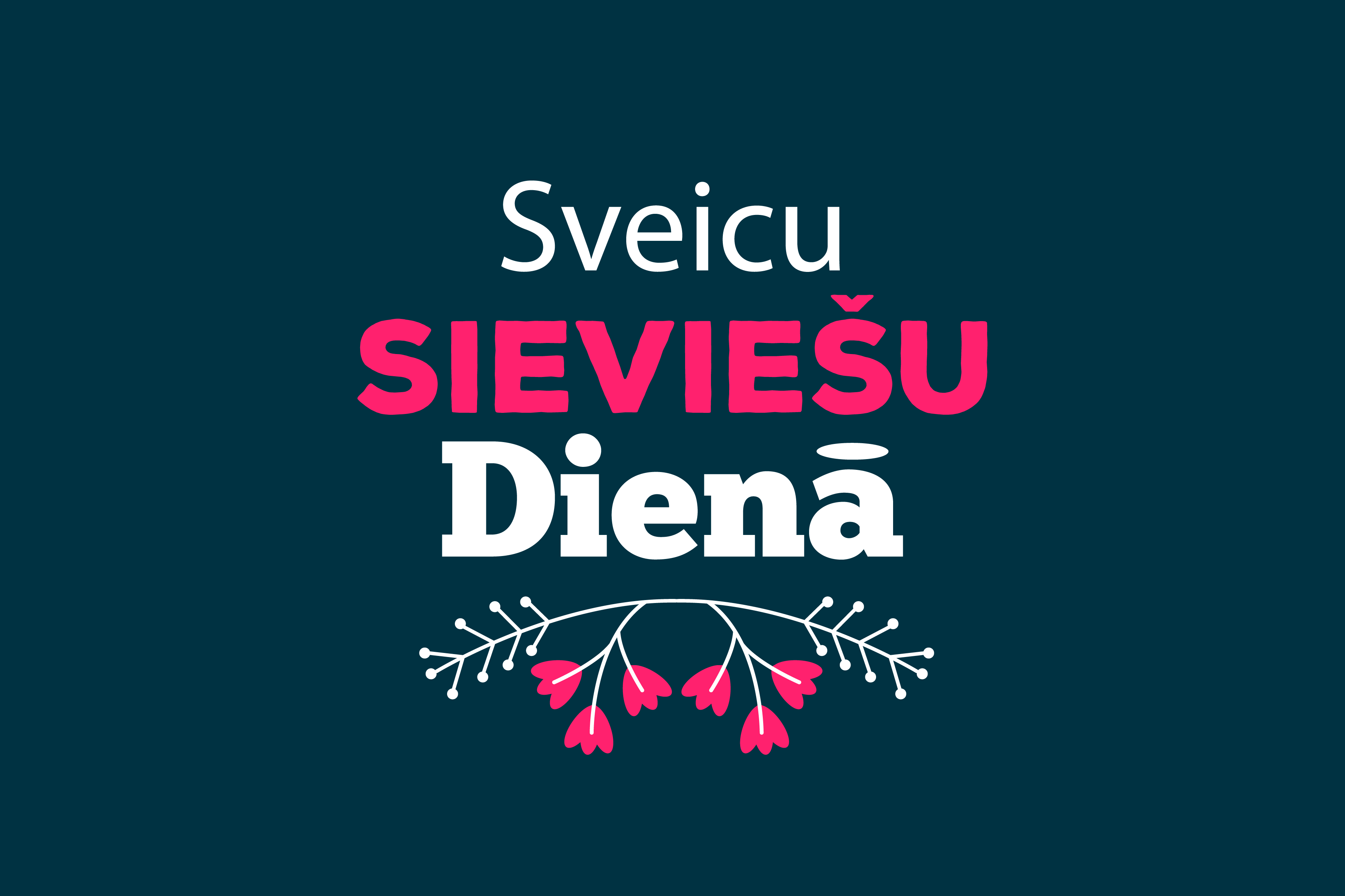 Sveicam Sieviešu dienā ( zils fons)